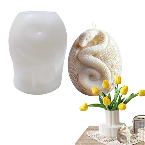 xowwyue Silikonformen für Epoxidharz, hitzebeständige 3D-Epoxid-Schablone, Schlangenseifenherstellung, spülmaschinenfest, Ornament-Form, Kerzenherstellung, Werkzeug für Bastelarbeiten, Mousse, Kuchen von xowwyue