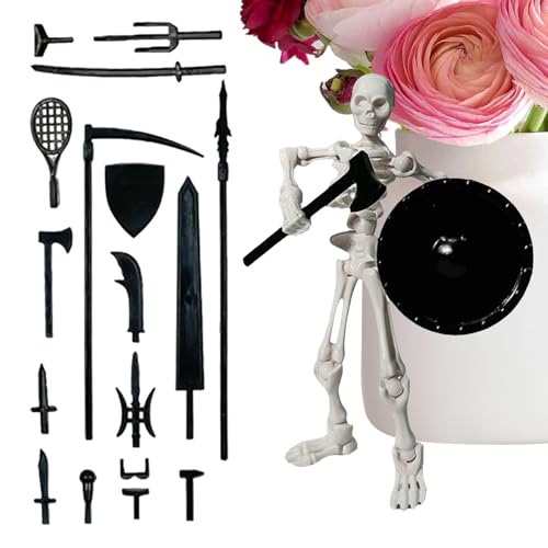 xowwyue Skelett Actionfigur - Bewegliche Gliederpuppe Für Halloween | Zum Dekorieren Von Zuhause, Klassenzimmern, Eingangsbereichen & Tischen von xowwyue