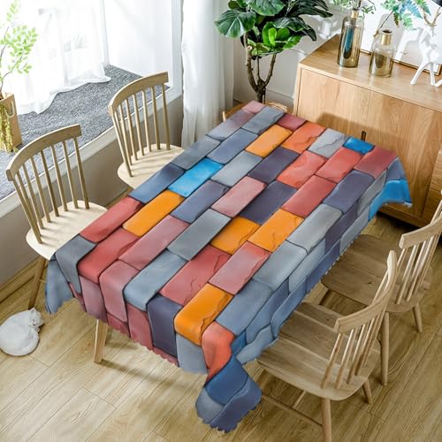 Tischdecke Abwaschbar Blau Braun Ziegel Muster140x300cm Abwaschbar Garten Tischdecken Fleckschutz Wasserdicht Tischtuch für Draußen Esszimmer,Küche,Garten,Party,Hochzeiten oder Haushalt Tischdecke Abwaschbar Blau Braun Ziegel Muster140x300cm Abwaschbar Garten Tischdecken Fleckschutz Wasserdicht Tischtuch für Draußen Esszimmer,Küche,Garten,Party,Hochzeiten oder Haushalt von xpkvdsq