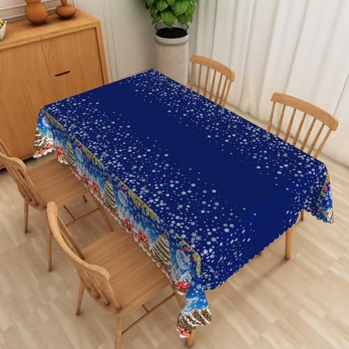 Tischdecke Abwaschbar Blauer Schneeflocke Weihnachtsbaum140x300cm Polyesterdecke Wasserabweisend Abwischbare Tischtuch,Schmutzabweisend Tischwäsche für Garten Tafeldecke Ornamente Pflegeleicht Tischdecke Abwaschbar Blauer Schneeflocke Weihnachtsbaum140x300cm Polyesterdecke Wasserabweisend Abwischbare Tischtuch,Schmutzabweisend Tischwäsche für Garten Tafeldecke Ornamente Pflegeleicht von xpkvdsq