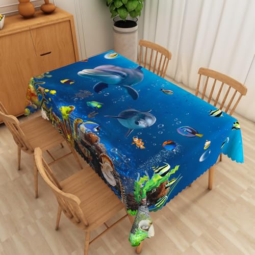 Tischdecke Abwaschbar Delfinschalen140x220cm Hochwertige Polyester Tischdecke,wasserabweisend,Dauerhaft Kratzfest für Haus,Hochzeiten,Party,Wohnzimmer,Balkon,Garten,Outdoor Tischdecke Abwaschbar Delfinschalen140x220cm Hochwertige Polyester Tischdecke,wasserabweisend,Dauerhaft Kratzfest für Haus,Hochzeiten,Party,Wohnzimmer,Balkon,Garten,Outdoor von xpkvdsq