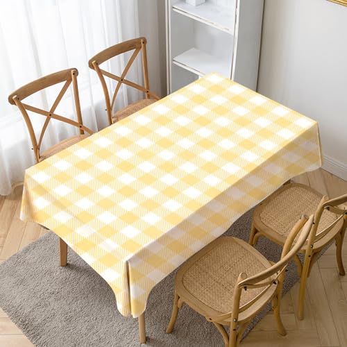 Tischdecke Abwaschbar Gelbes Gitter140x240cm Abwaschbar Garten Tischdecken Fleckschutz Wasserdicht Tischtuch für Draußen Esszimmer,Küche,Garten,Party,Hochzeiten oder Haushalt Tischdecke Abwaschbar Gelbes Gitter140x240cm Abwaschbar Garten Tischdecken Fleckschutz Wasserdicht Tischtuch für Draußen Esszimmer,Küche,Garten,Party,Hochzeiten oder Haushalt von xpkvdsq