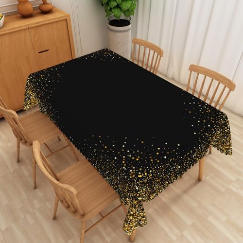Tischdecke Abwaschbar Goldener Glitter140x180cm Weihnachtstischdecke,Strapazierfä Leinen Faltenfrei Waschbar Wiederverwendbar für Küche Esstischdekoration Tischdecke Abwaschbar Goldener Glitter140x180cm Weihnachtstischdecke,Strapazierfä Leinen Faltenfrei Waschbar Wiederverwendbar für Küche Esstischdekoration von xpkvdsq