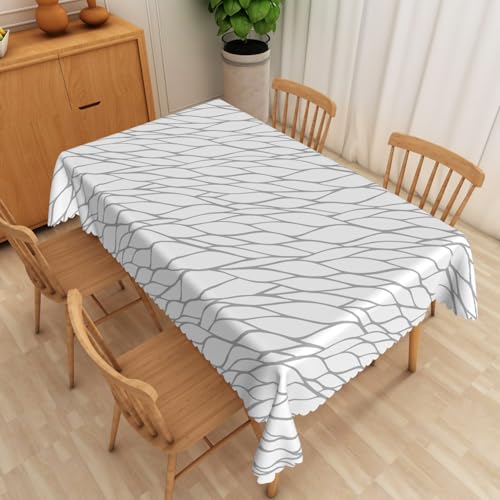 Tischdecke Abwaschbar Graue Geometrie140x300cm Polyesterdecke Wasserabweisend Abwischbare Tischtuch,Schmutzabweisend Tischwäsche für Garten Tafeldecke Ornamente Pflegeleicht Tischdecke Abwaschbar Graue Geometrie140x300cm Polyesterdecke Wasserabweisend Abwischbare Tischtuch,Schmutzabweisend Tischwäsche für Garten Tafeldecke Ornamente Pflegeleicht von xpkvdsq