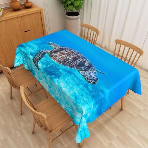 Tischdecke Abwaschbar Meeresschildkröte140x180cm Polyesterdecke Wasserabweisend Abwischbare Tischtuch,Schmutzabweisend Tischwäsche für Garten Tafeldecke Ornamente Pflegeleicht Tischdecke Abwaschbar Meeresschildkröte140x180cm Polyesterdecke Wasserabweisend Abwischbare Tischtuch,Schmutzabweisend Tischwäsche für Garten Tafeldecke Ornamente Pflegeleicht von xpkvdsq