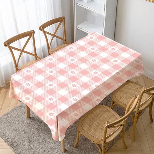 Tischdecke Abwaschbar Pink Grid Muster140x200cm Fleckschutz Abwaschbar Tischwäsche, Wasserdicht staubdicht Tischdecke für Outdoor Esszimmer, Garten, Party, Hochzeiten oder Haushalt Tischdecke Abwaschbar Pink Grid Muster140x200cm Fleckschutz Abwaschbar Tischwäsche, Wasserdicht staubdicht Tischdecke für Outdoor Esszimmer, Garten, Party, Hochzeiten oder Haushalt von xpkvdsq