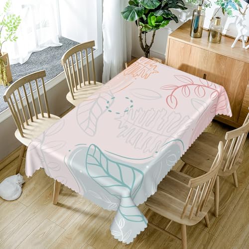 Tischdecke Abwaschbar Pink Pflanzengeometrie140x220cm Abwaschbar Garten Tischdecken Fleckschutz Wasserdicht Tischtuch für Draußen Esszimmer,Küche,Garten,Party,Hochzeiten oder Haushalt Tischdecke Abwaschbar Pink Pflanzengeometrie140x220cm Abwaschbar Garten Tischdecken Fleckschutz Wasserdicht Tischtuch für Draußen Esszimmer,Küche,Garten,Party,Hochzeiten oder Haushalt von xpkvdsq