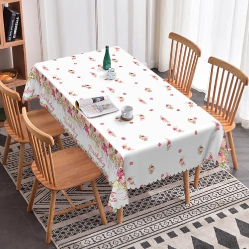 Tischdecke Abwaschbar Rote Blumen140x180cm Polyesterdecke Wasserabweisend Abwischbare Tischtuch,Schmutzabweisend Tischwäsche für Garten Tafeldecke Ornamente Pflegeleicht Tischdecke Abwaschbar Rote Blumen140x180cm Polyesterdecke Wasserabweisend Abwischbare Tischtuch,Schmutzabweisend Tischwäsche für Garten Tafeldecke Ornamente Pflegeleicht von xpkvdsq