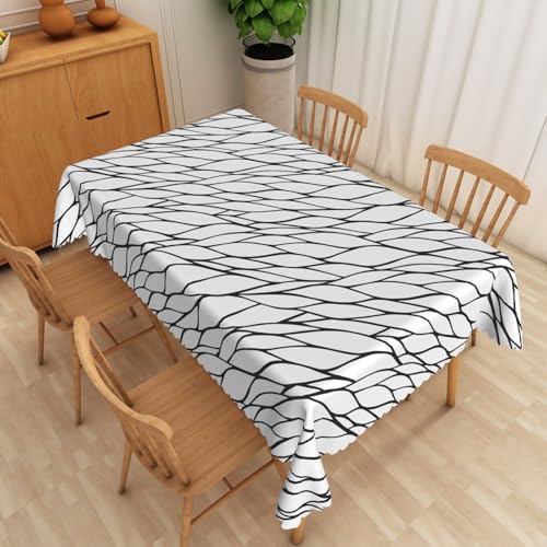 Tischdecke Abwaschbar Schwarze Geometrie140x180cm Abwaschbar Garten Tischdecken Fleckschutz Wasserdicht Tischtuch für Draußen Esszimmer,Küche,Garten,Party,Hochzeiten oder Haushalt Tischdecke Abwaschbar Schwarze Geometrie140x180cm Abwaschbar Garten Tischdecken Fleckschutz Wasserdicht Tischtuch für Draußen Esszimmer,Küche,Garten,Party,Hochzeiten oder Haushalt von xpkvdsq