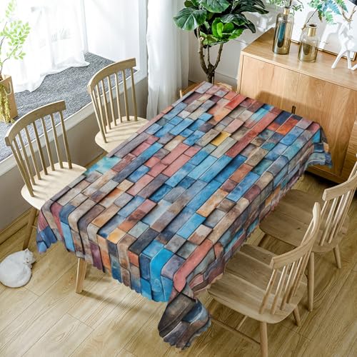 Tischdecke Buntes Ziegelmuster140x220cm Fleckschutz Abwaschbar Tischwäsche, Wasserdicht staubdicht Tischdecke für Outdoor Esszimmer, Garten, Party, Hochzeiten oder Haushalt Tischdecke Buntes Ziegelmuster140x220cm Fleckschutz Abwaschbar Tischwäsche, Wasserdicht staubdicht Tischdecke für Outdoor Esszimmer, Garten, Party, Hochzeiten oder Haushalt von xpkvdsq