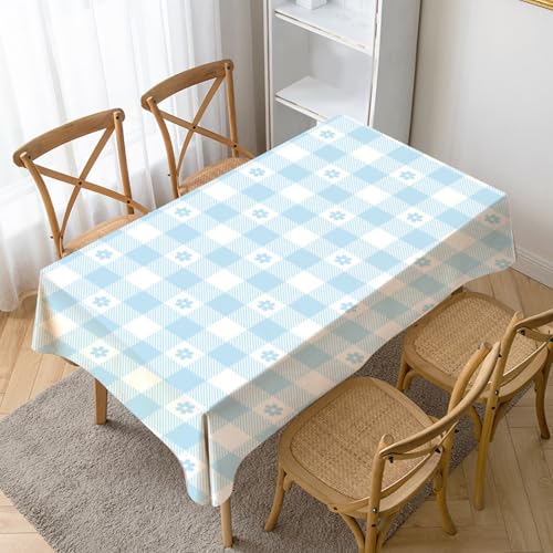 Tischdecke Rechteckige Blaues Gittermuster140x240cm Abwaschbar Garten Tischdecken Fleckschutz Wasserdicht Tischtuch für Draußen Esszimmer,Küche,Garten,Party,Hochzeiten oder Haushalt Tischdecke Rechteckige Blaues Gittermuster140x240cm Abwaschbar Garten Tischdecken Fleckschutz Wasserdicht Tischtuch für Draußen Esszimmer,Küche,Garten,Party,Hochzeiten oder Haushalt von xpkvdsq