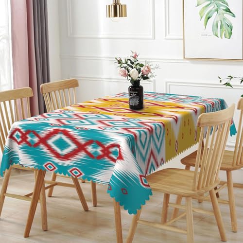 Tischdecke Rechteckige Bohemische Farbige Geometrie140x220cm Hochwertige Polyester Tischdecke,wasserabweisend,Dauerhaft Kratzfest für Haus,Hochzeiten,Party,Wohnzimmer,Balkon,Garten,Outdoor Tischdecke Rechteckige Bohemische Farbige Geometrie140x220cm Hochwertige Polyester Tischdecke,wasserabweisend,Dauerhaft Kratzfest für Haus,Hochzeiten,Party,Wohnzimmer,Balkon,Garten,Outdoor von xpkvdsq