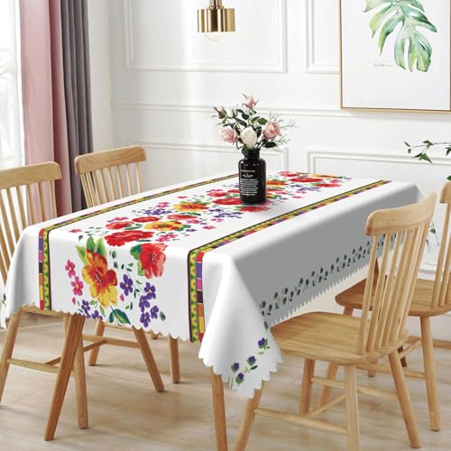Tischdecke Rechteckige Bunte Blumen Auf Dem Land140x240cm Fleckschutz Abwaschbar Tischwäsche, Wasserdicht staubdicht Tischdecke für Outdoor Esszimmer, Garten, Party, Hochzeiten oder Haushalt Tischdecke Rechteckige Bunte Blumen Auf Dem Land140x240cm Fleckschutz Abwaschbar Tischwäsche, Wasserdicht staubdicht Tischdecke für Outdoor Esszimmer, Garten, Party, Hochzeiten oder Haushalt von xpkvdsq