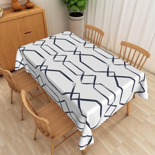 Tischdecke Rechteckige Graue Geometrie140x240cm Abwaschbar Garten Tischdecken Fleckschutz Wasserdicht Tischtuch für Draußen Esszimmer,Küche,Garten,Party,Hochzeiten oder Haushalt Tischdecke Rechteckige Graue Geometrie140x240cm Abwaschbar Garten Tischdecken Fleckschutz Wasserdicht Tischtuch für Draußen Esszimmer,Küche,Garten,Party,Hochzeiten oder Haushalt von xpkvdsq