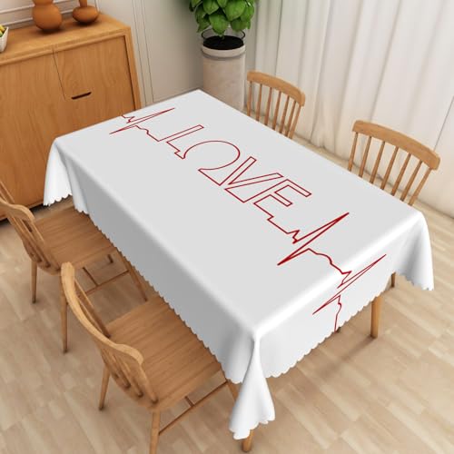 Tischdecke Rote Herzförmige Linien140x240cm Abwaschbar Garten Tischdecken Fleckschutz Wasserdicht Tischtuch für Draußen Esszimmer,Küche,Garten,Party,Hochzeiten oder Haushalt Tischdecke Rote Herzförmige Linien140x240cm Abwaschbar Garten Tischdecken Fleckschutz Wasserdicht Tischtuch für Draußen Esszimmer,Küche,Garten,Party,Hochzeiten oder Haushalt von xpkvdsq