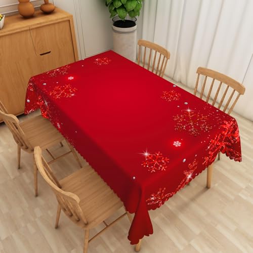 Tischdecke Rote Schneeflocken140x300cm Abwaschbar Garten Tischdecken Fleckschutz Wasserdicht Tischtuch für Draußen Esszimmer,Küche,Garten,Party,Hochzeiten oder Haushalt Tischdecke Rote Schneeflocken140x300cm Abwaschbar Garten Tischdecken Fleckschutz Wasserdicht Tischtuch für Draußen Esszimmer,Küche,Garten,Party,Hochzeiten oder Haushalt von xpkvdsq