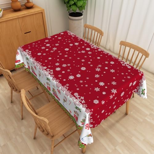 Tischdecke Schneeflocke Schneemann140x220cm Abwaschbar Garten Tischdecken Fleckschutz Wasserdicht Tischtuch für Draußen Esszimmer,Küche,Garten,Party,Hochzeiten oder Haushalt Tischdecke Schneeflocke Schneemann140x220cm Abwaschbar Garten Tischdecken Fleckschutz Wasserdicht Tischtuch für Draußen Esszimmer,Küche,Garten,Party,Hochzeiten oder Haushalt von xpkvdsq