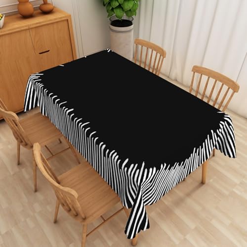 Tischdecke Schwarze Geometrie140x300cm Abwaschbar Garten Tischdecken Fleckschutz Wasserdicht Tischtuch für Draußen Esszimmer,Küche,Garten,Party,Hochzeiten oder Haushalt Tischdecke Schwarze Geometrie140x300cm Abwaschbar Garten Tischdecken Fleckschutz Wasserdicht Tischtuch für Draußen Esszimmer,Küche,Garten,Party,Hochzeiten oder Haushalt von xpkvdsq