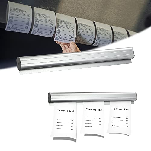 Bonschiene Bonleiste Gastronomie Bonhalter Notizleiste - Selbstklebend Aluminium Bestellhalter Klemmleiste Zettelhalter für Hold Orders, Küche Ticket, Bar, Büro, Bestellung, 30cm von xtemtoamz