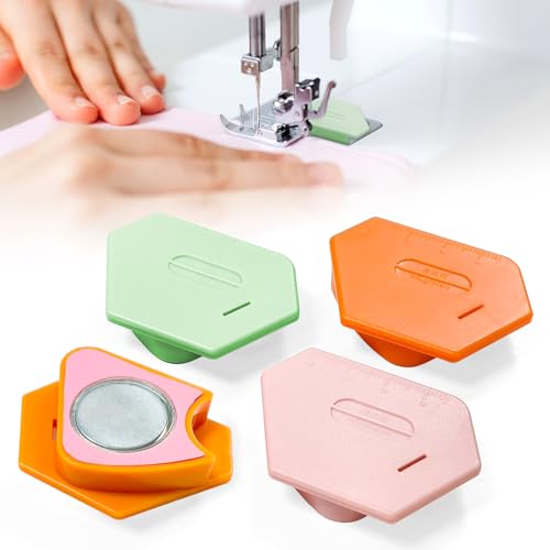 xuefenfei 4 Stück Magnetische Nahtführung Multifunktionale Saumhilfe, Nähmaschinen Zubehör Quilten Lineal Werkzeug, Magnetischer Nahtführer für präzises Nähen, Magnetic Seam Guide (4 Stück) von xuefenfei