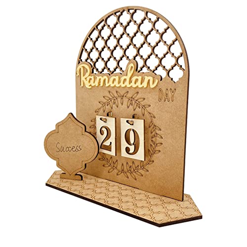 Ramadan Kalender, Eid Mubarak Dekoration, DIY Ramadan aus Holz, Ramadan Dekoration Eid Mubarak Adventskalender Countdown-Kalender, Ramadan Dekorationen Countdown-Kalender für Zuhause-F von xvxix