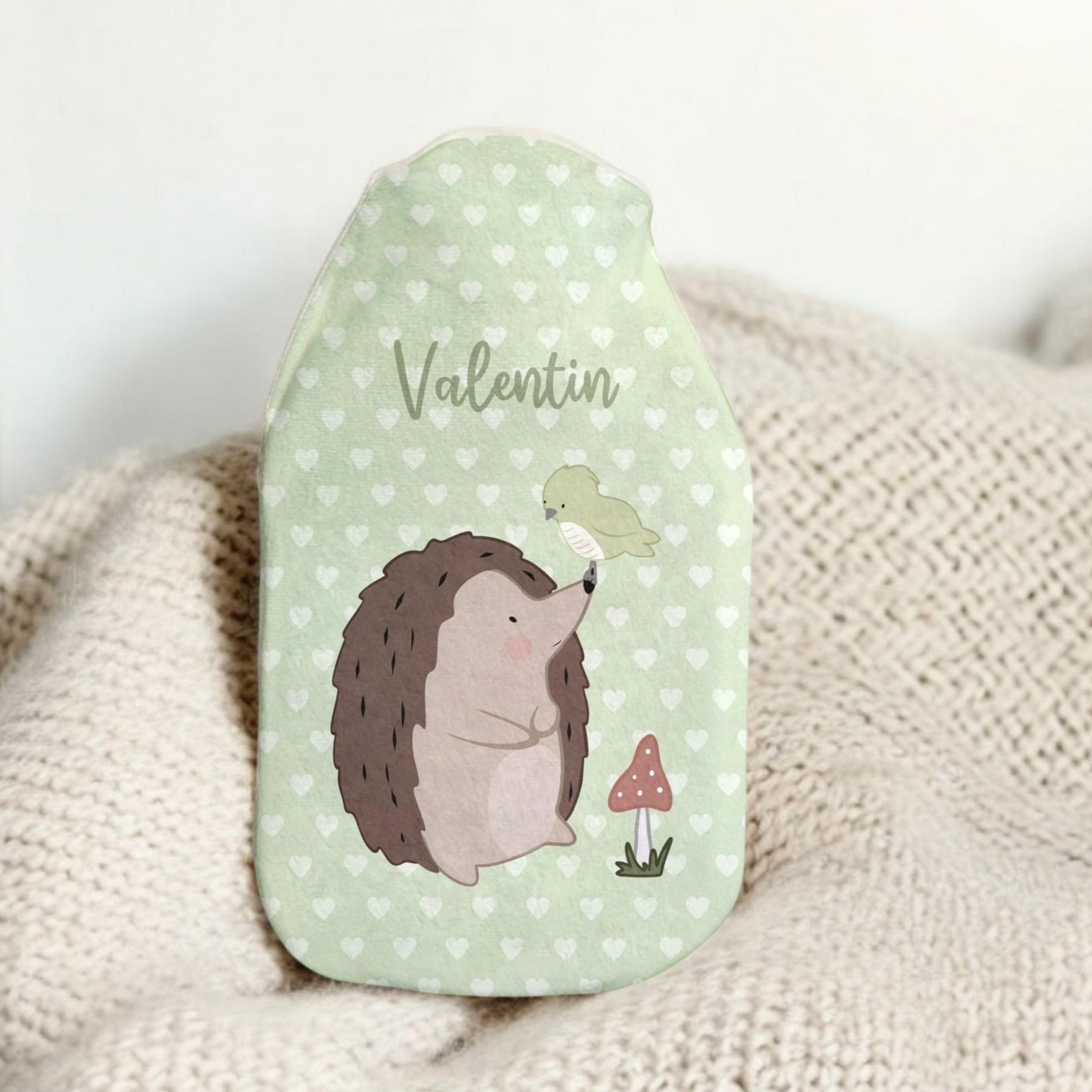 Wärmflasche "Igel", Mit Wunschnamen Personalisiert, Kleine Aufmerksamkeit, Geschenkidee Weihnachten, Kinder, Wärmflaschenbezug Wärmflasche "Igel", Mit Wunschnamen Personalisiert, Kleine Aufmerksamkeit, Geschenkidee Weihnachten, Kinder, Wärmflaschenbezug von xxxBESONDERSxxx