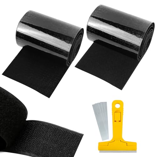 Doppelseitige Klebepads, Klettpunkte Selbstklebend, 11cm X 2m Klettband Selbstklebend Extra Stark, 3m Dual Lock für Stoff Couch, Extra Stark Breit von xyuayamz