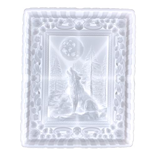 Wandbehang Formen Mond Wolf Fotorahmen Silikonformen Epoxidharz für Handwerk Valentinstag Heimdekoration Wandbehang Formen Mond Wolf Fotorahmen Silikonformen Epoxidharz für Handwerk Valentinstag Heimdekoration von yabaikekeji