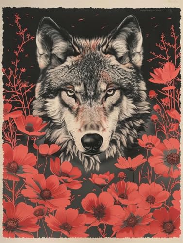 yade-show Kreuzstich-Set, 11 CT, Kreuzstich-Stickset, Bastelset, DIY, handgefertigte Stickerei, Kreuzstichmusterdruck (Schöne Blumen, D)-40X50CM von yade-show