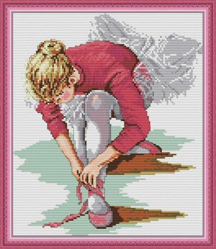 yade-show Kreuzstich-Stickset, Muster bedruckt, 11 ct, Ballettmädchen, bedruckt, DIY-Wandkunst, Handarbeitsset, 40 x 50 cm yade-show Kreuzstich-Stickset, Muster bedruckt, 11 ct, Ballettmädchen, bedruckt, DIY-Wandkunst, Handarbeitsset, 40 x 50 cm von yade-show