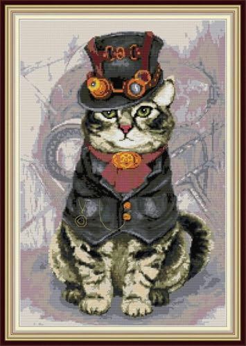 yade-show Kreuzstich-Stickset, Muster bedruckt, 11 ct, Katze, bedruckt, DIY-Wandkunst, Handarbeitsset, 40 x 50 cm yade-show Kreuzstich-Stickset, Muster bedruckt, 11 ct, Katze, bedruckt, DIY-Wandkunst, Handarbeitsset, 40 x 50 cm von yade-show