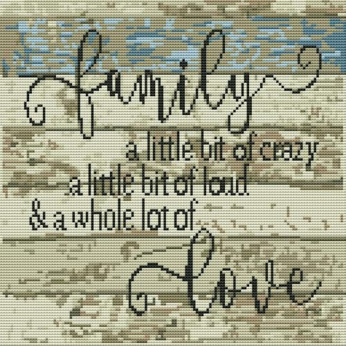 yade-show Kreuzstich-Stickset, Muster gedruckt, 11 ct, Familienworttafel gedruckt, DIY-Wandkunst, Handarbeitsset, 40 x 50 cm yade-show Kreuzstich-Stickset, Muster gedruckt, 11 ct, Familienworttafel gedruckt, DIY-Wandkunst, Handarbeitsset, 40 x 50 cm von yade-show