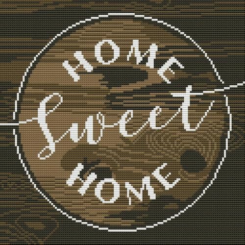 yade-show Kreuzstich-Stickset, Muster gedruckt, 11 ct, Sweet Home, bedruckt, DIY-Wandkunst, Handarbeitsset, 40 x 50 cm von yade-show