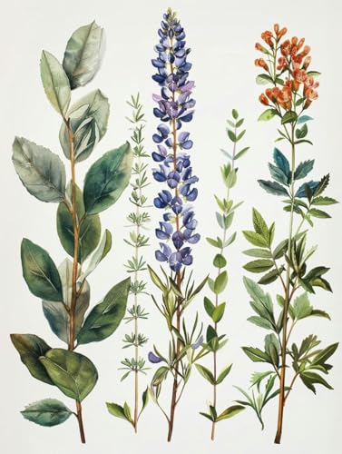 yade-show Kreuzstichmuster gedruckt, 11CT Kreuzstich-Stickset, fortgeschrittenes DIY-Musterdruck-Stickmuster, gestempeltes Stick-Starter-Set (Blumenillustration, H)-40X50CM von yade-show