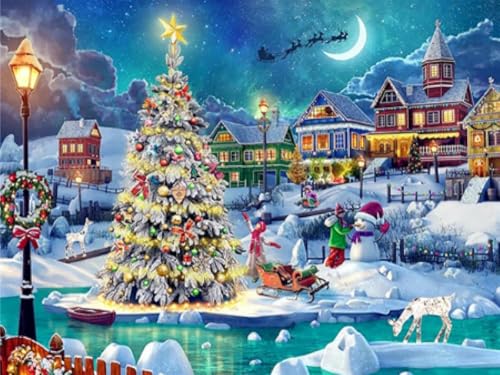 yade-show Stickpackung mit Kreuzstich Weihnachtsbaum in einer verschneiten Winterlandschaft 11CT DIY-Stickset, DIY-Stickset für fortgeschrittene Anfänger, 40 x 50 cm yade-show Stickpackung mit Kreuzstich Weihnachtsbaum in einer verschneiten Winterlandschaft 11CT DIY-Stickset, DIY-Stickset für fortgeschrittene Anfänger, 40 x 50 cm von yade-show