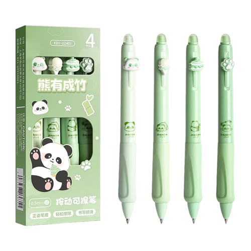 yakermur Stifte löschen, Gelschreiber löschen - Versenkbare Kugelschreiber,Set von 4 Schreibwerkzeugen für den Besprechungsraum im Klassenzimmer, Cartoon Stationery Supplies von yakermur