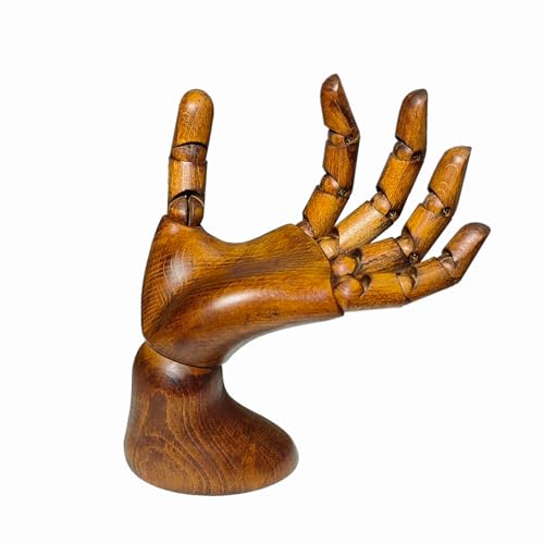 Holzhand, Holzpuppe, antikes Finish, Handmodell zum Zeichnen, männliche Hand der linken Hand mit antikem Finish. Holzhand, Holzpuppe, antikes Finish, Handmodell zum Zeichnen, männliche Hand der linken Hand mit antikem Finish. von yangjietf