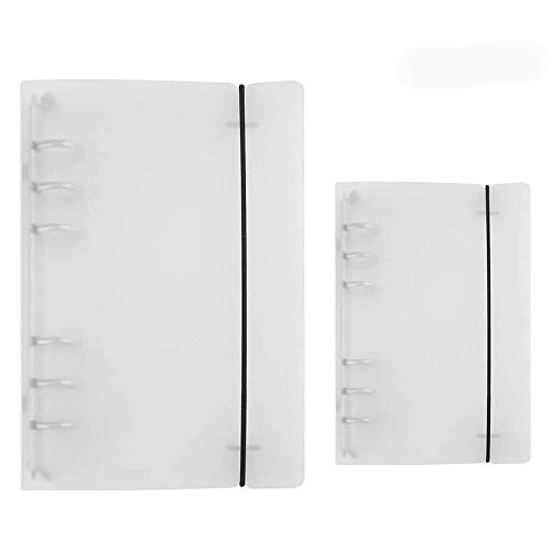 2 Stück Ringbuchordner Transparent, Transparenter Ringordner Ordner A5, Transparent Wasserdicht Ringbuch, für Papier, Schulbedarf, Büromaterial, Nachfüllbares Tagebuch von yangyu