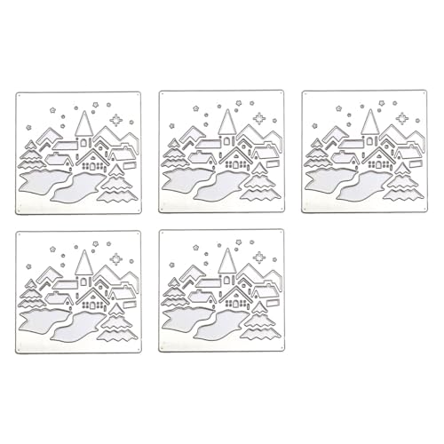 5 x Stanzformen mit Aufschrift "Merry Christmas", Prägeschablonen, Weihnachten, Metall, Stanzformen für Scrapbooking, Kartendekoration 5 x Stanzformen mit Aufschrift "Merry Christmas", Prägeschablonen, Weihnachten, Metall, Stanzformen für Scrapbooking, Kartendekoration von yanwuwa