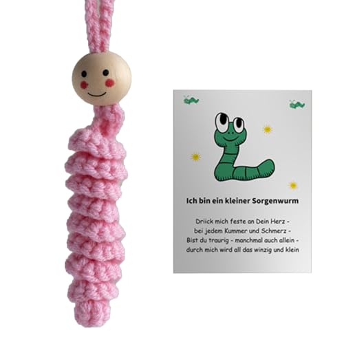 Häkelkarte aus Baumwolle, Spielzeug, Geschenkkarte, sensorischer Komfort, gehäkelte Raupen, Karte für Freigabe und positive Gedanken Häkelkarte aus Baumwolle, Spielzeug, Geschenkkarte, sensorischer Komfort, gehäkelte Raupen, Karte für Freigabe und positive Gedanken von yanwuwa