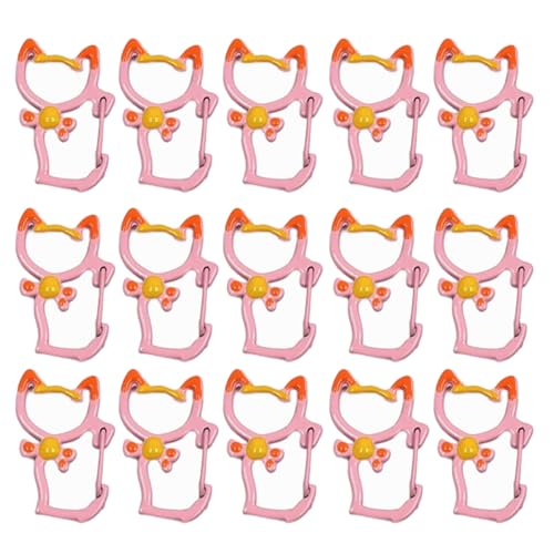 Karabinerverschlüsse in Katzenform, Metall-Federclip, Metall-Karabinerverschlüsse, Schlüsselanhänger, Zubehör für Schlüsselanhänger, 15 Stück Karabinerverschlüsse in Katzenform, Metall-Federclip, Metall-Karabinerverschlüsse, Schlüsselanhänger, Zubehör für Schlüsselanhänger, 15 Stück von yanwuwa
