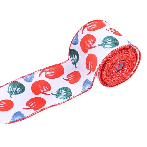 Mehrfarbiges Ripsband mit Kürbisblatt-Muster, für Schleifen, Schachteln, Basteln, Dekoration, Verpackungszubehör von yanwuwa
