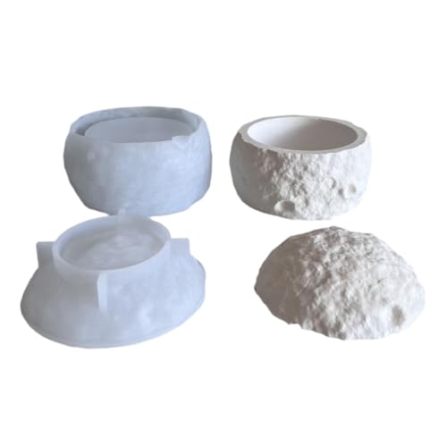 Mehrzweck-Silikon-Mond-Kerzenhalter-Form-Set, tragbar, für Harz, Gips, Bastelbedarf, verschiedene Größen von yanwuwa