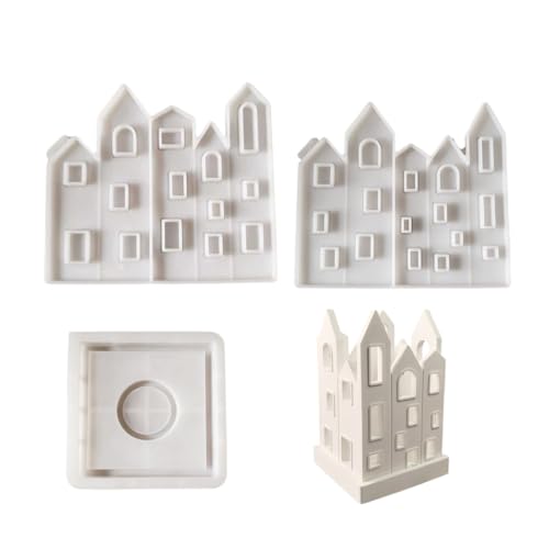 Modisches Haus, stabiles Silikon-Schlüsselanhänger-Form-Set, Bastelbedarf, Epoxidharz, Buchstaben-Anhänger zum Personalisieren von Schmuck von yanwuwa