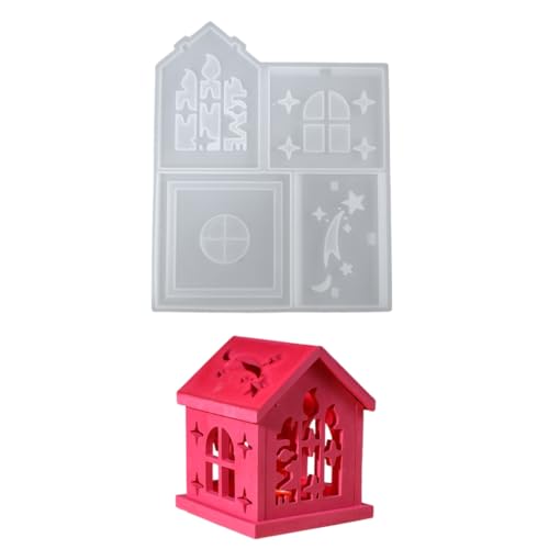 Modisches Haus, stabiles Silikon-Schlüsselanhänger-Form-Set, Bastelbedarf, Epoxidharz, Buchstaben-Anhänger zum Personalisieren von Schmuck von yanwuwa