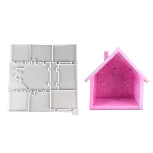 Modisches Haus, stabiles Silikon-Schlüsselanhänger-Set, Bastelbedarf, Epoxidharz, Buchstaben-Anhänger zum Personalisieren von Schmuck von yanwuwa