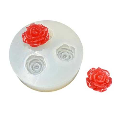 Premium-Silikonform für Schmuckherstellung, mit 6 Blumen-Designs, Rosen-, Gänseblümchen-, Tannenzapfen, Blumenformen, hohe Temperaturbeständigkeit von yanwuwa
