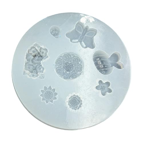 Premium-Silikonform für Schmuckherstellung, mit 6 Blumen-Designs, Rosen-, Gänseblümchen-, Tannenzapfen, Blumenformen, hohe Temperaturbeständigkeit Premium-Silikonform für Schmuckherstellung, mit 6 Blumen-Designs, Rosen-, Gänseblümchen-, Tannenzapfen, Blumenformen, hohe Temperaturbeständigkeit von yanwuwa