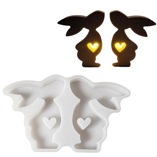 Silikonformen für Paare, Hasen, Epoxidharz, Heimdekoration, Kaninchen, Silikonform zum Backen, Seifenherstellung Silikonformen für Paare, Hasen, Epoxidharz, Heimdekoration, Kaninchen, Silikonform zum Backen, Seifenherstellung von yanwuwa