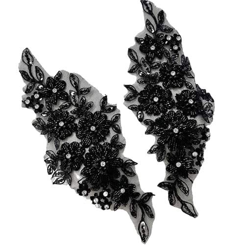 Strass-Perlen zum Aufnähen, Applikation, Stickerei, Blumen-Applikation für Damen, Abendkleid, Brautkleid, Hochzeitskleid Strass-Perlen zum Aufnähen, Applikation, Stickerei, Blumen-Applikation für Damen, Abendkleid, Brautkleid, Hochzeitskleid von yanwuwa
